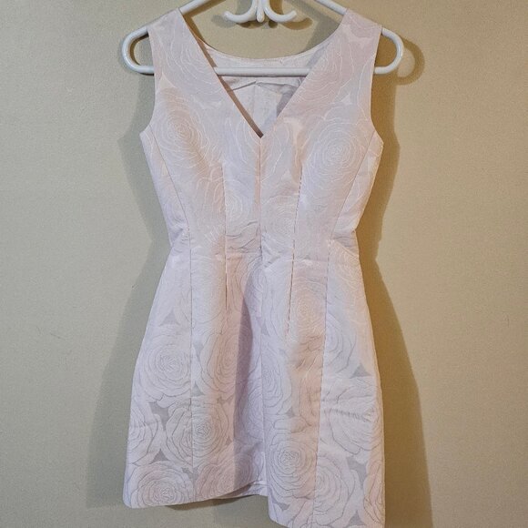 Kate Spade Pink Rose Embossed Jacquard Dress - Size 2 - Picture 2 of 8